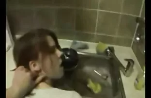 Amatöör Kolledž Beib saab Quickie Edasi Päris Omatehtud