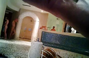 Sauna dušš Tirkistelijä Interracial Nude